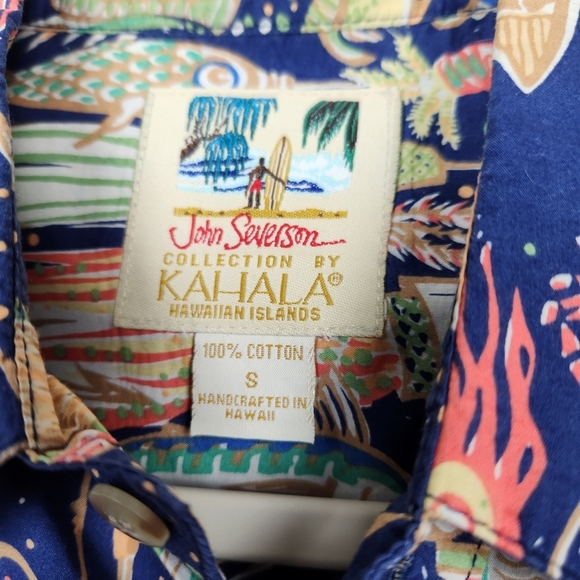 John Severson Collection by Kahala Hawaiian Shirt Deep Sea Fishing Men's Small - Picture 6 of 7